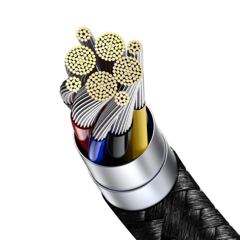 KABEL PRZEWÓD USB-C - USB-C Z WYŚWIETLACZEM MIERNIKIEM MOCY 2M - CZARNY KABEL PRZEWÓD USB-C - USB-C Z WYŚWIETLACZEM MIERNIKIEM MOCY 2M - CZARNY