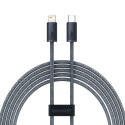 KABEL PRZEWÓD DO IPHONE USB-C - LIGHTNING POWER DELIVERY 20W 2M - SZARY
