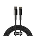 KABEL PRZEWÓD DO IPHONE USB-C - LIGHTNING SZYBKIE ŁADOWANIE 20W 2M - CAŁY CZARNY