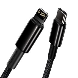KABEL PRZEWÓD DO IPHONE USB-C - LIGHTNING SZYBKIE ŁADOWANIE 20W 2M - CAŁY CZARNY