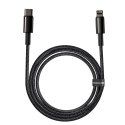 KABEL PRZEWÓD DO IPHONE USB-C - LIGHTNING SZYBKIE ŁADOWANIE 20W 2M - CAŁY CZARNY