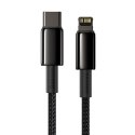 KABEL PRZEWÓD DO IPHONE USB-C - LIGHTNING SZYBKIE ŁADOWANIE 20W 2M - CAŁY CZARNY