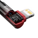 KABEL PRZEWÓD KĄTOWY MVP 2 Z BOCZNYM WTYKIEM USB-C / IPHONE LIGHTNING 2M - CZERWONY