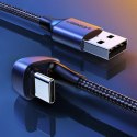 KABEL PRZEWÓD KĄTOWY USB - USB-C DLA GRACZY QC AFC FCP 1M - SZARY