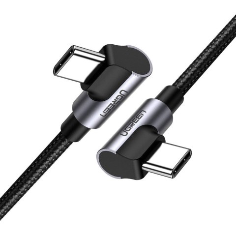 KABEL PRZEWÓD KĄTOWY Z BOCZNYM WTYKIEM USB-C NA USB-C QUICK CHARGE 1M - SZARY KABEL PRZEWÓD KĄTOWY Z BOCZNYM WTYKIEM USB-C NA USB-C QUICK CHARGE 1M - SZARY