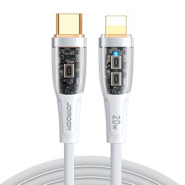 KABEL PRZEWÓD Z INTELIGENTNYM WYŁĄCZNIKIEM USB-C - IPHONE LIGHTNING 1.2M - BIAŁY