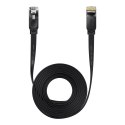 KABEL SIECIOWY PŁASKI PATCHCORD RJ45 SPEED SIX 1000MBPS 15M - CZARNY