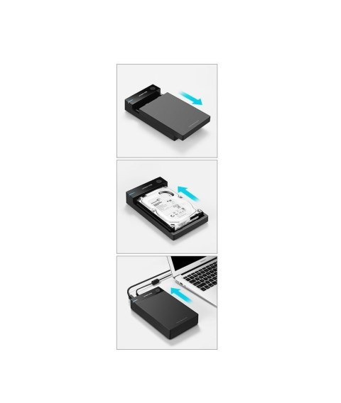 KIESZEŃ OBUDOWA NA DYSK HDD SATA 3.5'' USB 3.0 - CZARNY KIESZEŃ OBUDOWA NA DYSK HDD SATA 3.5'' USB 3.0 - CZARNY