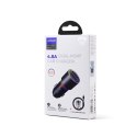 ŁADOWARKA SAMOCHODOWA 2X USB + KABEL 3W1 USB-C / MICRO USB / LIGHTNING 1.2M - CZARNY