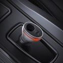 ŁADOWARKA SAMOCHODOWA USB-C / USB + GNIAZDO ZAPALNICZKI 12V - SREBRNY
