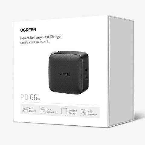 ŁADOWARKA SIECIOWA 2X USB-C 66W POWER DELIVERY 3.0 QUICK CHARGE 4.0 - CZARNY ŁADOWARKA SIECIOWA 2X USB-C 66W POWER DELIVERY 3.0 QUICK CHARGE 4.0 - CZARNY