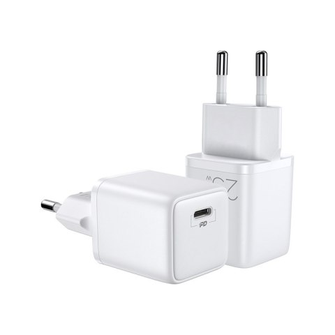 MAŁA SZYBKA ŁADOWARKA ZASILACZ USB-C PD 5-12V 25W - BIAŁY MAŁA SZYBKA ŁADOWARKA ZASILACZ USB-C PD 5-12V 25W - BIAŁY