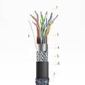 MOCNY WYTRZYMAŁY KABEL HDMI 2.1 8K / 4K / 2K W OPLOCIE 2M - SREBRNY