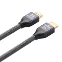 MOCNY WYTRZYMAŁY KABEL HDMI 2.1 8K / 4K / 2K W OPLOCIE 2M - SREBRNY