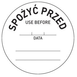 NAKLEJKI FOOD SAFETY SPOŻYĆ PRZED PL EN 500 SZT. HENDI 850145