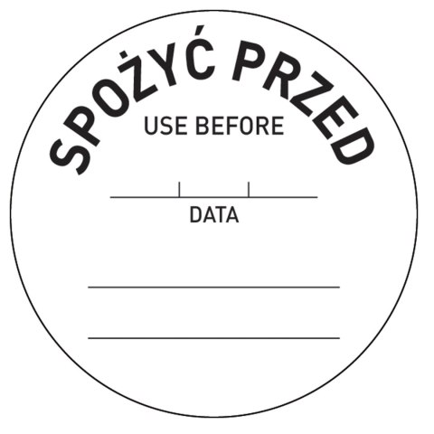 NAKLEJKI FOOD SAFETY SPOŻYĆ PRZED PL EN 500 SZT. HENDI 850145