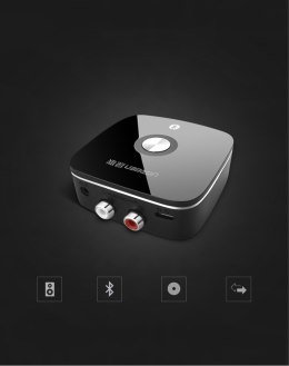 ODBIORNIK ADAPTER AUDIO BLUETOOTH 5.1 APTX 2RCA NA 3.5 MM MINI JACK - CZARNY