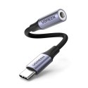 PRZEJŚCIÓWKA DO SŁUCHAWEK USB-C NA 3.5MM MINI JACK 10CM - CZARNY