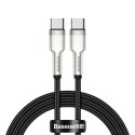 PRZEWÓD KABEL USB-C - USB-C CAFULE METAL DATA POWER DELIVERY 100W 1M - CZARNY