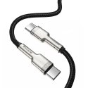 PRZEWÓD KABEL USB-C - USB-C CAFULE METAL DATA POWER DELIVERY 100W 1M - CZARNY