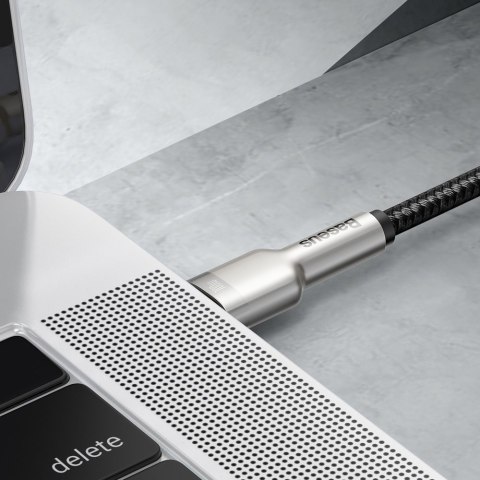 PRZEWÓD KABEL USB-C - USB-C CAFULE METAL DATA POWER DELIVERY 100W 1M - CZARNY PRZEWÓD KABEL USB-C - USB-C CAFULE METAL DATA POWER DELIVERY 100W 1M - CZARNY