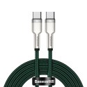 PRZEWÓD KABEL USB-C - USB-C CAFULE METAL DATA POWER DELIVERY 100W 2M - ZIELONY