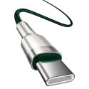 PRZEWÓD KABEL USB-C - USB-C CAFULE METAL DATA POWER DELIVERY 100W 2M - ZIELONY