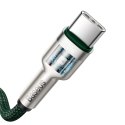 PRZEWÓD KABEL USB-C - USB-C CAFULE METAL DATA POWER DELIVERY 100W 2M - ZIELONY