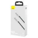 PRZEWÓD KABEL USB-C - USB-C CAFULE METAL DATA POWER DELIVERY 100W 2M - ZIELONY
