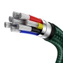 PRZEWÓD KABEL USB-C - USB-C CAFULE METAL DATA POWER DELIVERY 100W 2M - ZIELONY