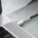 PRZEWÓD KABEL USB-C - USB-C CAFULE METAL DATA POWER DELIVERY 100W 2M - ZIELONY