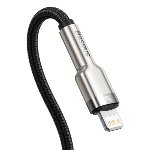 PRZEWÓD KABEL IPHONE USB-C - LIGHTNING CAFULE METAL DATA POWER DELIVERY 20W 1M - CZARNY PRZEWÓD KABEL IPHONE USB-C - LIGHTNING CAFULE METAL DATA POWER DELIVERY 20W 1M - CZARNY