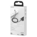 PRZEWÓD KABEL W OPLOCIE DO IPHONE USB - LIGHTNING 1M - CAŁY CZARNY
