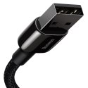 PRZEWÓD KABEL W OPLOCIE DO IPHONE USB - LIGHTNING 1M - CAŁY CZARNY
