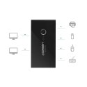 SWITCH BOX HUB PRZEŁĄCZNIK 4X USB 2.0 ROZDZIELACZ USB NA DWA KOMPUTERY - CZARNY