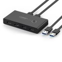 SWITCH BOX HUB PRZEŁĄCZNIK 4X USB 2.0 ROZDZIELACZ USB NA DWA KOMPUTERY - CZARNY