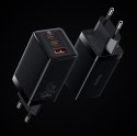 SZYBKA UNIWERSALNA ŁADOWARKA SIECIOWA GAN3 PRO 2X USB-C / USB + KABEL USB-C 65W - BIAŁY
