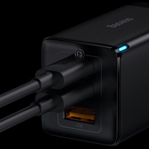 SZYBKA UNIWERSALNA ŁADOWARKA SIECIOWA GAN3 PRO 2X USB-C / USB + KABEL USB-C 65W - BIAŁY SZYBKA UNIWERSALNA ŁADOWARKA SIECIOWA GAN3 PRO 2X USB-C / USB + KABEL USB-C 65W - BIAŁY