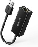 ZEWNĘTRZNA KARTA SIECIOWA LAN RJ45 - USB 2.0 100 MBPS - CZARNY