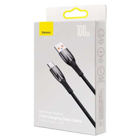 KABEL PRZEWÓD DO SZYBKIEGO ŁADOWANIA GLIMMER USB-A - USB-C 2M - CZARNY KABEL PRZEWÓD DO SZYBKIEGO ŁADOWANIA GLIMMER USB-A - USB-C 2M - CZARNY