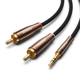 KABEL PRZEWÓD MIEDZIANY AUDIO 3.5MM MINI JACK - 2X RCA 2M