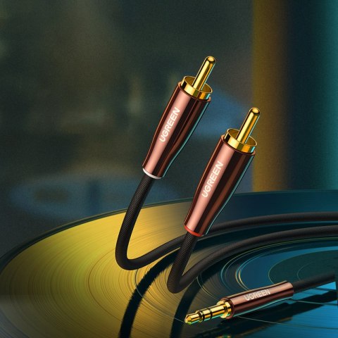 KABEL PRZEWÓD MIEDZIANY AUDIO 3.5MM MINI JACK - 2X RCA 2M KABEL PRZEWÓD MIEDZIANY AUDIO 3.5MM MINI JACK - 2X RCA 2M
