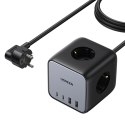 ŁADOWARKA LISTWA ZASILAJĄCA AC 240V GAN 2X USB-C 2X USB-A 3X AC 240V - CZARNA