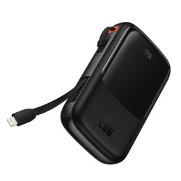 POWERBANK 10000MAH USB USB-C IPHONE LIGHTNING + KABEL USB-C - CZARNY