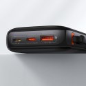 POWERBANK 10000MAH USB USB-C IPHONE LIGHTNING + KABEL USB-C - CZARNY