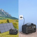 PRZENOŚNA TURYSTYCZNA STACJA ZASILANIA POWERBANK 281WH 300W LED - CZARNA