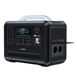 PRZENOŚNA TURYSTYCZNA STACJA ZASILANIA POWERBANK LIFEPO4 960WH 1200W - CZARNA