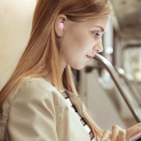 SŁUCHAWKI BEZPRZEWODOWE DOKANAŁOWE BLUETOOTH 5.3 ENCOK WM01 TWS RÓŻOWY SŁUCHAWKI BEZPRZEWODOWE DOKANAŁOWE BLUETOOTH 5.3 ENCOK WM01 TWS RÓŻOWY
