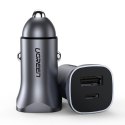 SZYBKA ŁADOWARKA SAMOCHODOWA USB-A I USB-C 30W PD PPS - SZARA