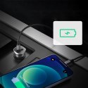 SZYBKA ŁADOWARKA SAMOCHODOWA USB-A I USB-C 30W PD PPS - SZARA